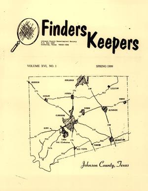 Primary view of object titled 'Finders Keepers, Volume 16, Number 1, Spring 1999'.