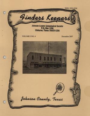 Primary view of object titled 'Finders Keepers, Volume 5, Number 4, December 2007'.