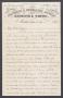 Primary view of [Letter from CW Whitis to Lizzie Johnson, dated September 15, 1869]
