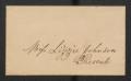 Thumbnail image of item number 3 in: '[Invitation from P. Watkins to Lizzie Johnson, dated March 27, 1868]'.