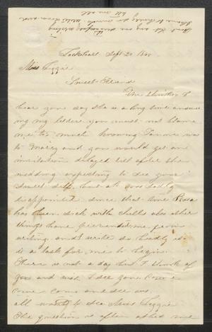 Primary view of object titled '[Letter from Sallie Ayres to Lizzie Johnson, dated September 20, 1868]'.