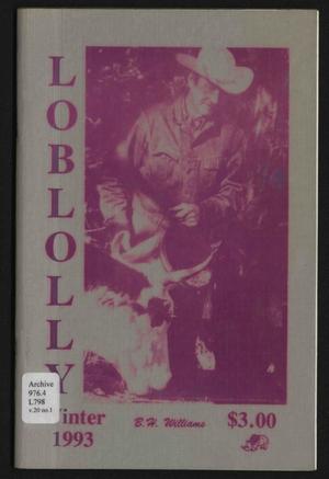 Primary view of object titled 'Loblolly, Volume 20, Number 1, Winter 1993'.