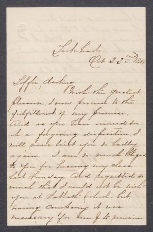 [Letter from Rosa to Lizzie Johnson, dated October 22, 1868]