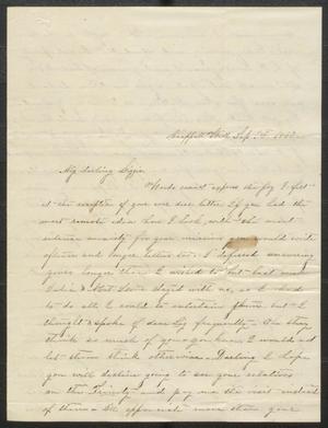 [Letter to Lizzie Johnson from Dora, September 7, 1860]