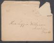 Primary view of [Envelope addressed to Mrs. Lizzie Williams]