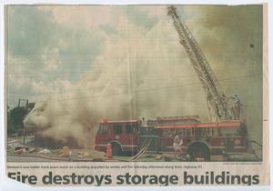 Fire destroys storage buildings
