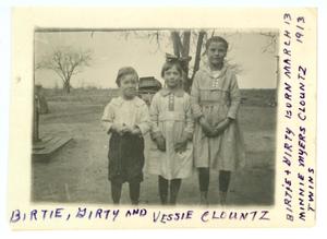 Primary view of object titled 'Birtie, Girty and Vessie Clountz'.