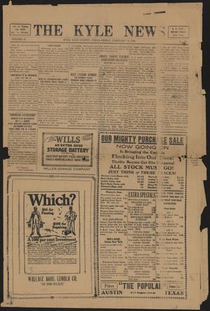 Primary view of object titled 'The Kyle News (Kyle, Tex.), Vol. 18, No. 33, Ed. 1 Friday, February 18, 1921'.