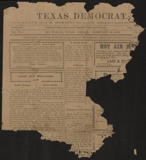 Texas Democrat. (San Marcos, Tex.), Vol. 11, Ed. 1 Friday, February 20, 1903