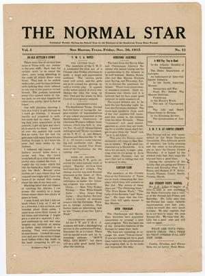 The Normal Star (San Marcos, Tex.), Vol. 4, Ed. 1 Friday, November 26, 1915