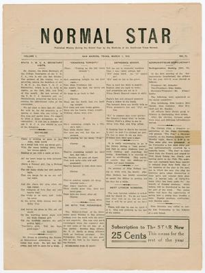 Primary view of object titled 'Normal Star (San Marcos, Tex.), Vol. 2, Ed. 1 Friday, March 1, 1912'.