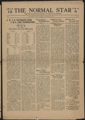 The Normal Star (San Marcos, Tex.), Vol. 8, No. 7, Ed. 1 Saturday, November 29, 1919