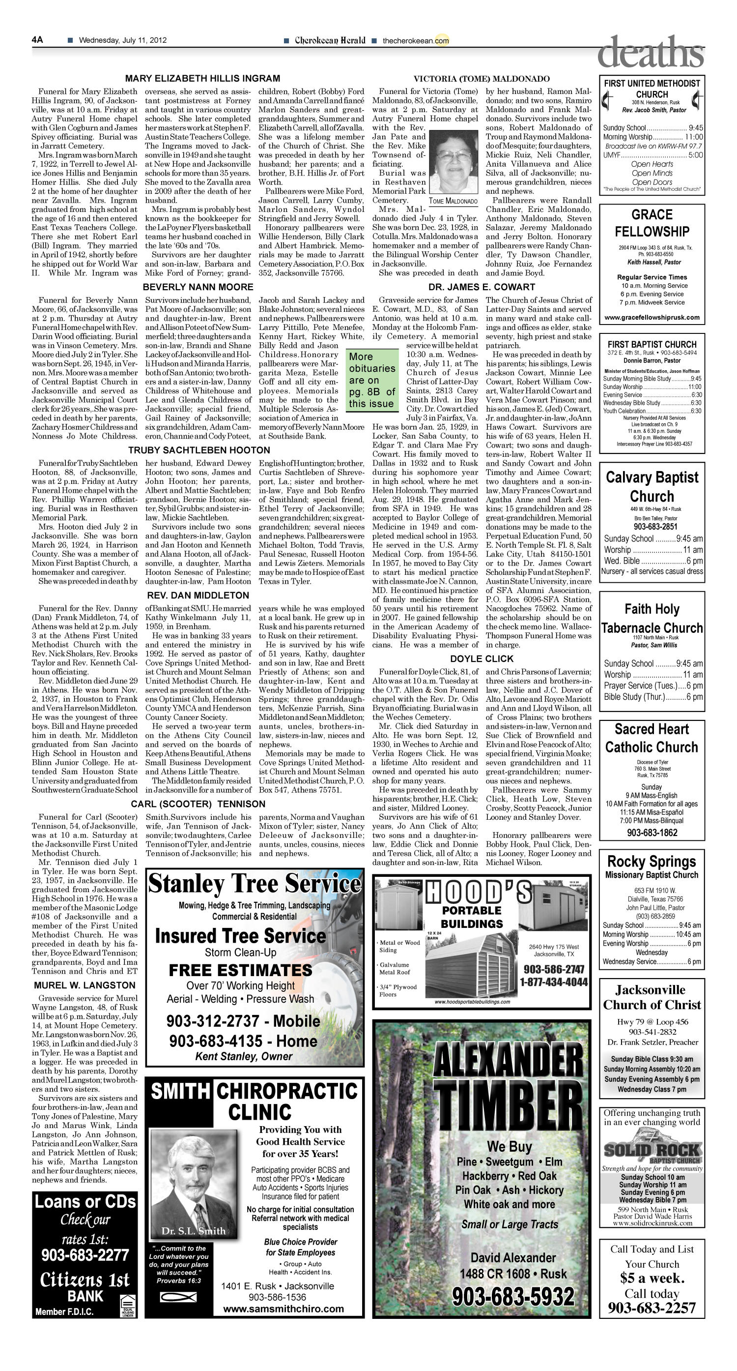 Cherokeean Herald (Rusk, Tex.), Vol. 163, No. 20, Ed. 1 Wednesday, July 11, 2012
                                                
                                                    [Sequence #]: 4 of 20
                                                