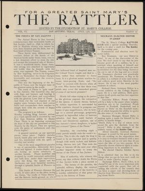 Primary view of object titled 'The Rattler (San Antonio, Tex.), Vol. 6, No. 12, Ed. 1 Wednesday, April 15, 1925'.