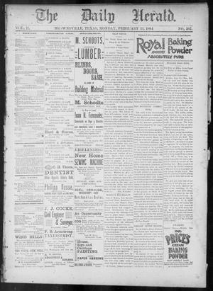 Primary view of object titled 'The Daily Herald (Brownsville, Tex.), Vol. 2, No. 207, Ed. 1, Monday, February 19, 1894'.