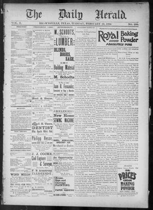 The Daily Herald (Brownsville, Tex.), Vol. 2, No. 208, Ed. 1, Tuesday, February 20, 1894