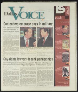 Primary view of object titled 'Dallas Voice (Dallas, Tex.), Vol. 16, No. 36, Ed. 1 Friday, January 7, 2000'.