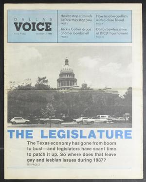 Primary view of object titled 'Dallas Voice (Dallas, Tex.), Vol. 3, No. 24, Ed. 1 Friday, October 17, 1986'.