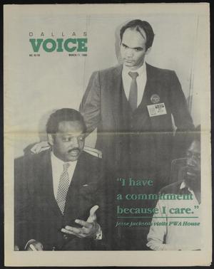 Primary view of object titled 'Dallas Voice (Dallas, Tex.), Vol. 4, No. 46, Ed. 1 Friday, March 11, 1988'.