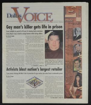 Primary view of object titled 'Dallas Voice (Dallas, Tex.), Vol. 19, No. 30, Ed. 1 Friday, November 22, 2002'.