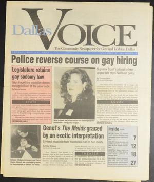 Primary view of object titled 'Dallas Voice (Dallas, Tex.), Vol. 10, No. 4, Ed. 1 Friday, May 28, 1993'.