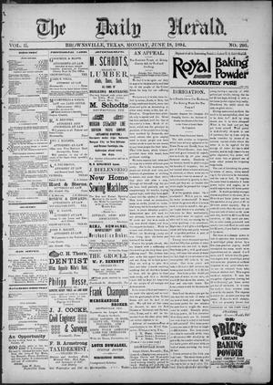 The Daily Herald (Brownsville, Tex.), Vol. 2, No. 293, Ed. 1, Monday, June 18, 1894