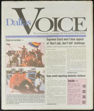 Primary view of object titled 'Dallas Voice (Dallas, Tex.), Vol. 13, No. 26, Ed. 1 Friday, October 25, 1996'.