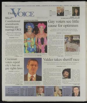Primary view of object titled 'Dallas Voice (Dallas, Tex.), Vol. 21, No. 26, Ed. 1 Friday, November 5, 2004'.