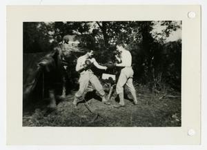 [Photograph of Soldiers Boxing]