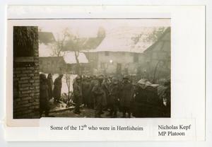 Primary view of object titled '[12th Armored Division Soldiers in Herrlisheim]'.