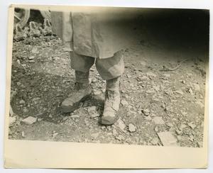 Primary view of object titled '[Photograph of Soldier's Boots]'.