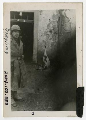 [Photograph of Major Carstens in Singling, France]