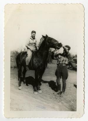 [Photograph of Men and Horse]