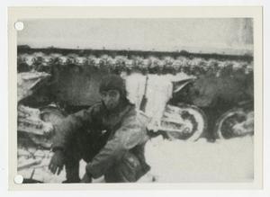 [Photograph of Soldiers and Tank]