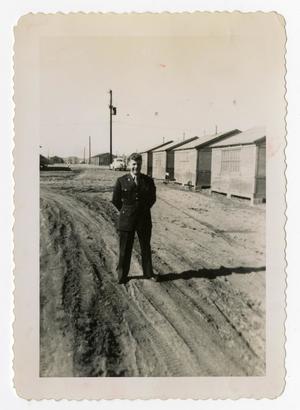 [Photograph of Soldier at Camp Barkeley]