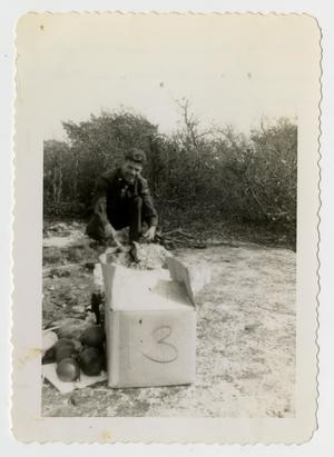 [Photograph of Soldier at Picnic]