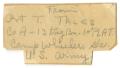 Thumbnail image of item number 1 in: '[Pvt. T. Thies Address Card]'.