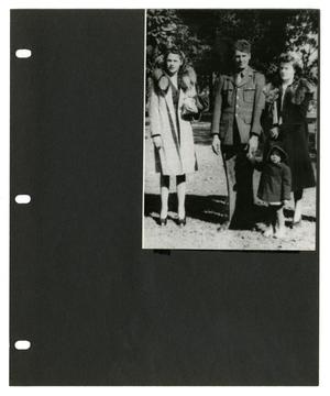 Primary view of object titled '[Photograph of Soldier and Women]'.