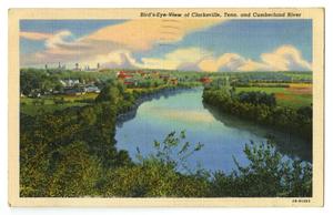Primary view of object titled '[Postcard of Clarksville, Tennessee and Cumberland River]'.