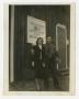 Photograph: [Photograph of Soldier and Woman Outside Hospital]