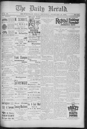 The Daily Herald (Brownsville, Tex.), Vol. 3, No. 274, Ed. 1, Thursday, February 28, 1895