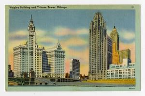 Primary view of object titled '[Postcard of Chicago Skyline]'.