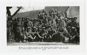 Primary view of object titled '[Photograph of 1st Platoon, Company A, 56th Armored Infantry Battalion]'.