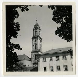 Primary view of object titled '[Photograph of Heidelberg University Courtyard]'.