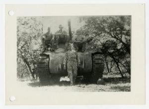 [Photograph of Soldiers and Tank]