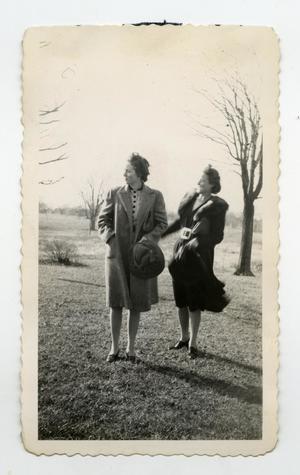 Primary view of object titled '[Photograph of Women at Edwards Hall]'.