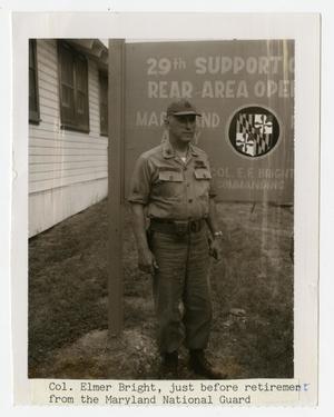 [Photograph of Col. Elmer Bright]