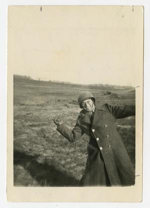 [Photograph of August Lubin with Grenade]