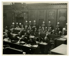 [Photograph of Nuremberg War Trials]
