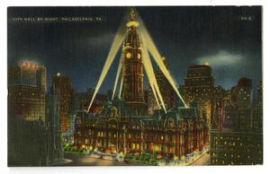 Primary view of object titled '[Postcard of Philadelphia City Hall]'.
